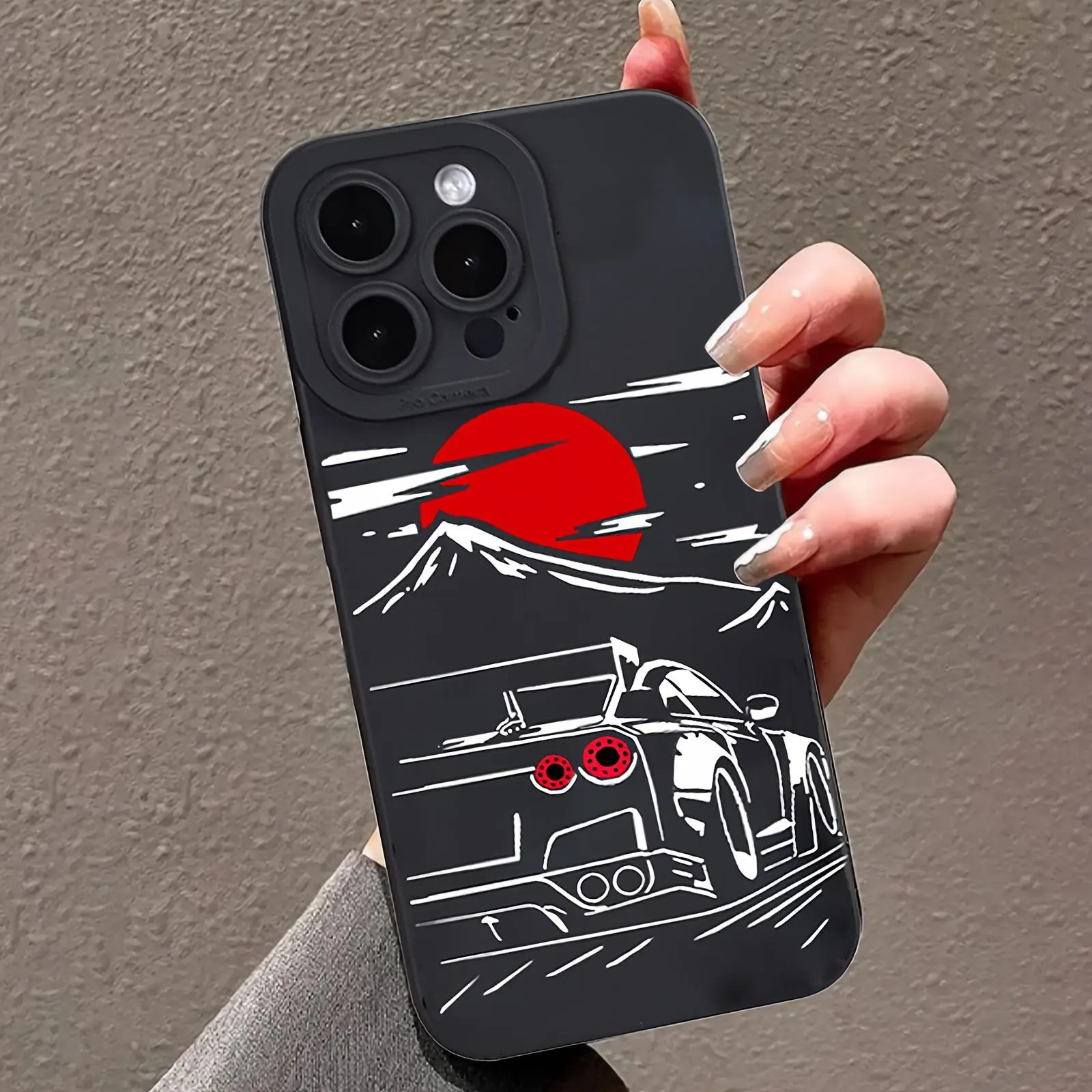 Creative Car & Full Coverage Lens Design Phone Case, 1 Count Cell Phone Case for Smartphone, Decorative Phone Protector Cover, Phone Compatible With iPhone 15 Pro Max Case iPhone 11 Cases iPhone 14 Pro Max Case iPhone 15 Cases