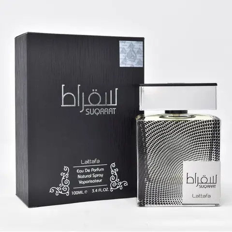 Lattafa Suqraat Men's Eau de Parfum Spray, 3.4 fl oz Fresh Summer Fragrance Blend, Long-Lasting EDP