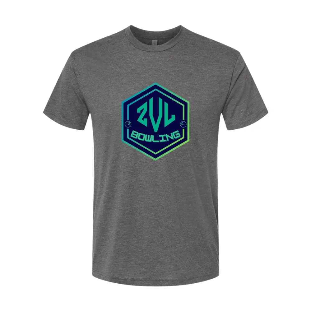 Bowlerstore Products ZVL Bowling Graphic T-Shirt, Unisex Casual Short Sleeve Round Neck Top in a Buttery Soft Tri-Blend, Tshirt, Shortsleeve