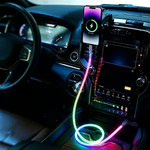 Joytutus 100W/5A Colorful LED Data Cable - Fast Charging Mobile Charger, USB to iOS Connector, High-Quality Durable Design, Multifunctional Portable for Lighting, Travel Use