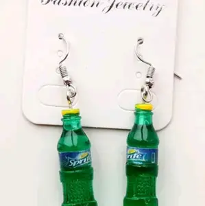 Sprite Earrings, Drink Earrings, Cute Earrings,  Fun Earrings, Novelty Earrings