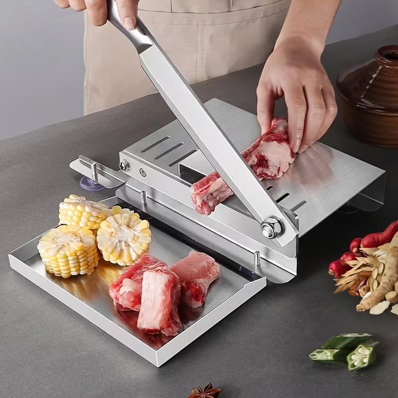 Stainless Steel Manual Slicer Meat Cutter Cutter Slicing Knife Easy To Clean Stainless Steel Manual Meat Cutter Suitable For Frozen Beef, Vegetables And Bones, Ideal Kitchen Gadget Stainless Steel Manual Slicer Meat Cutter Cutter Slicing Knife Easy To Clean Stainless Steel Manual Meat Cutter Suitable For Frozen Beef, Vegetables And Bones, Ideal Kitchen Gadget