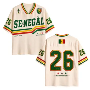 Senegal Soccer Jersey, Senegal Football Shirt, Retro Teranga Match 26, African Fan Sports Jersey, Senegal Fan Gift