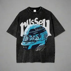 George Russell Racing Shirt – Vintage 90s Motorsport Graphic Tee, Unisex Streetwear, Gift for Racing Lovers