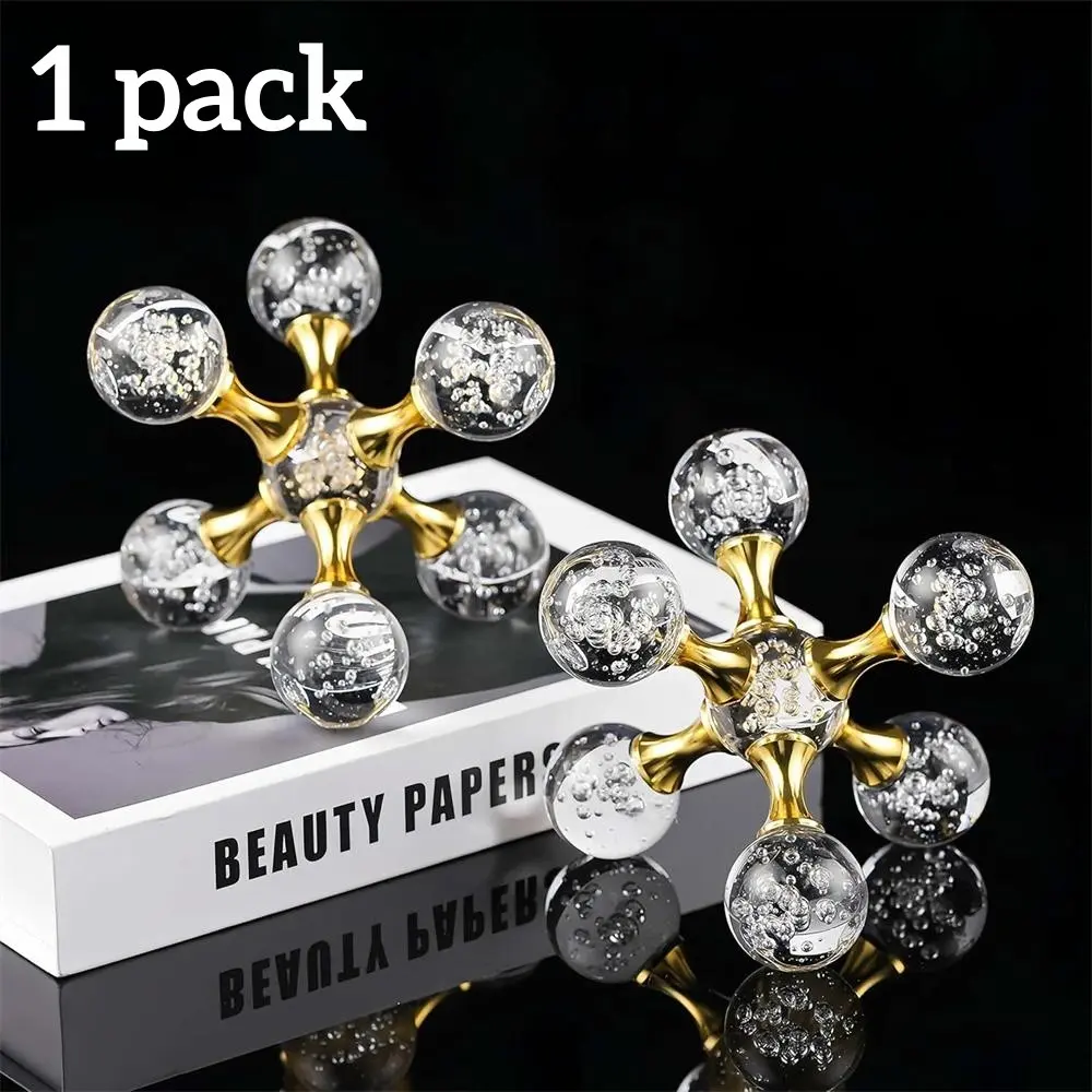 Artificial Crystal Ball Decoration, Modern Artificial Crystal Ball Molecular Decoration, Desktop Ornament for Living Room, Office, TV Cabinet, Home Decor