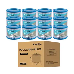 Poolzilla  Spa Filter Cartridge | Bestway Type VI, 29001E, Coleman SaluSpa 90352E, 58323E, 58323, 58324,SUNSET FILTERS VI