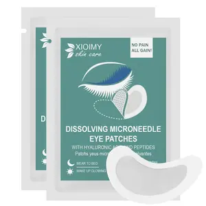 4pcs Hyaluronic Acid & Plant Extract Micro Needle Eye Patches, Moisturizing & Firming, Suitable for All Skin Types, Long <0.25mm Needles