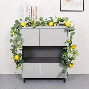 Artificial Lemon Vine, 1 Count Fake Faux Lemon Vine, Decorative Fruit Vine for Home Party & Outdoor Garden & Fireplace & Yard Decor, Plants, Flowers, Decoration