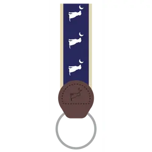 Local Boy Outfitters Keychain - Blue Dog and Moon - L2100009-BDM