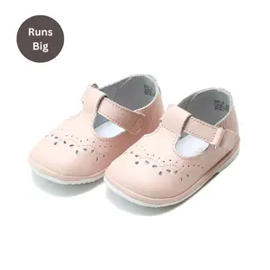 Birdie Pink Leather T-Strap Mary Jane (Baby First Walker Shoe)