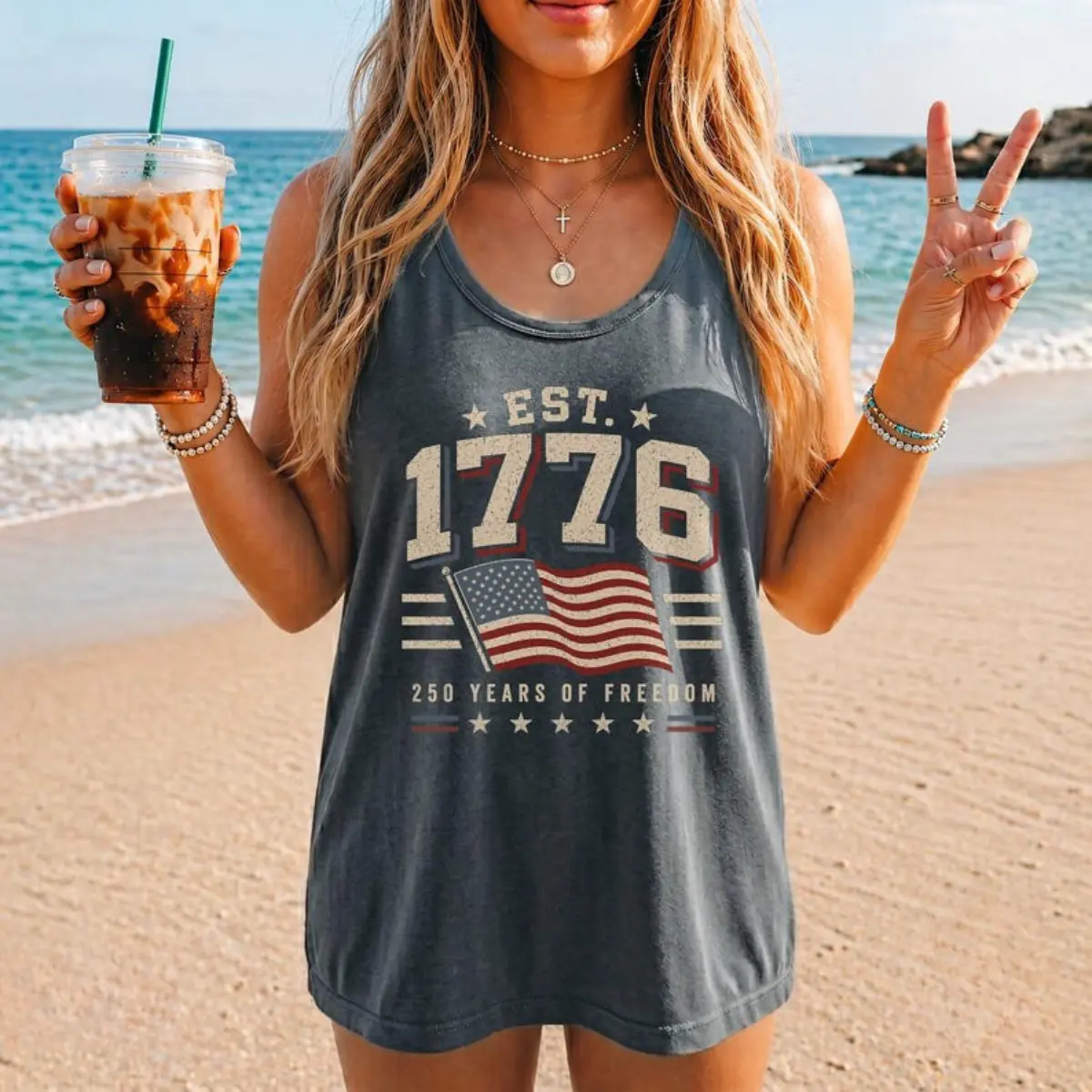 Comfort Colors America 250th Anniversary Tank Top USA 250 Years Of Freedom Tank Top 1776 2026 Tank Top Liberal 4th Of July Women Fourth Of July