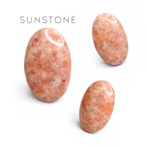 Sunstone Palm Stone - Natural Sunstone - Polished Sunstone Palm