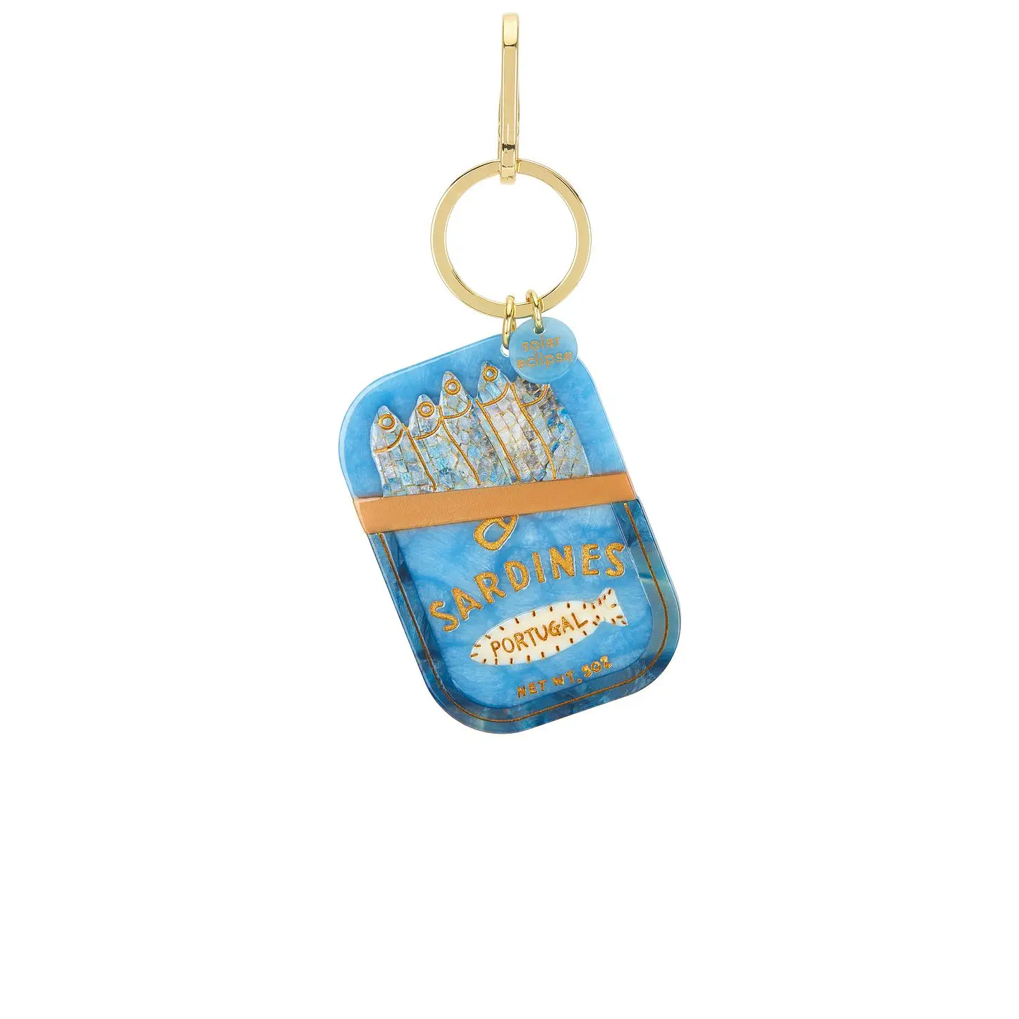 Solar Eclipse Hand-Painted Sardines Bag Charm + Keychain