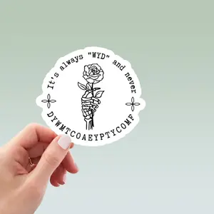 It's Always WYD and Never DYWMTCOAEYPTYCOMF Sticker, Smut Sticker, Bookish sticker, Tablet sticker, Laptop Sticker, Reading
