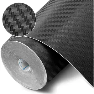 Self-Adhesive Waterproof Peel & Stick Contact Shelf Liner - No Residue for Desk Surface Kitchen Countertops Decoration, Black 11.8 x 59 Inches