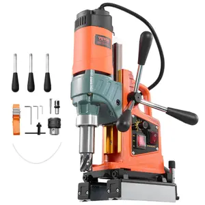 fathersdaygift VEVOR Magnetic Drill Press, 1400 W, 2 inch Boring Diameter, 0-750 RPM Speed, Reversible Direction, Mag Drill Press for Metal Surface, Electric Drilling Machine for Industrial and Home Improvement