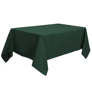 PiccoCasa Rectangle Tablecloth - Wrinkle Green Table Cloths, Dining Table Cover 55x70 Inches