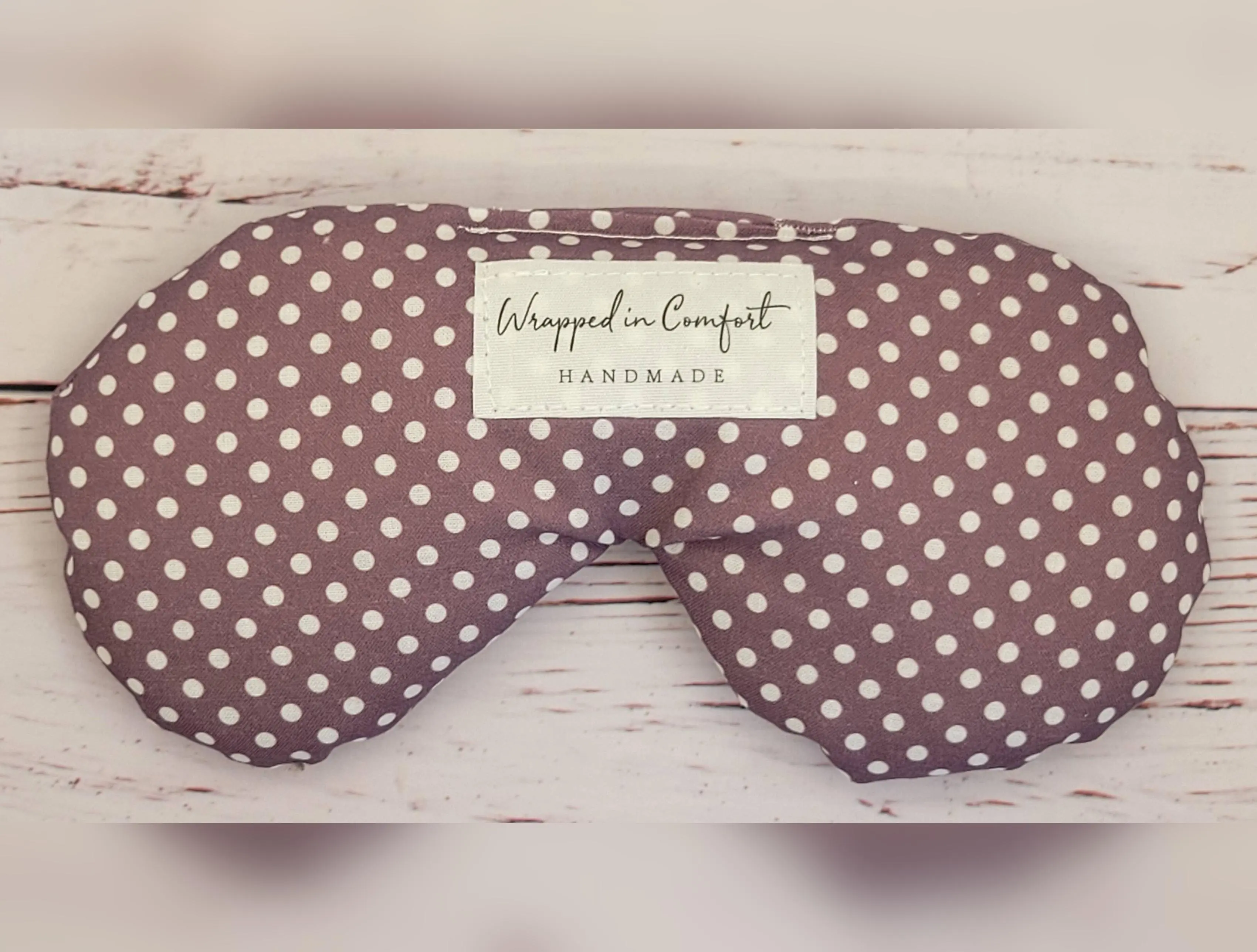 Organic Cotton Eye Pillow - Home Decor Sleep Aid for Adults, One Size Rice-Filled Pillow with Temperature Control for Headaches Relief (Warm/Cold Use)