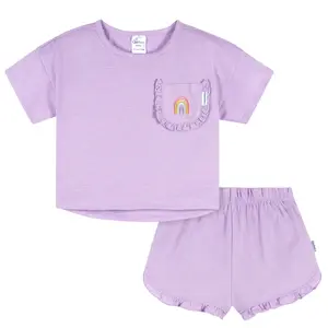 2-Piece Baby Girls Pocket Tee and Shorts Set