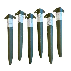 Heavy-Duty Military Grade 12" Aluminum Tent Stakes - 6 Pack (Green)