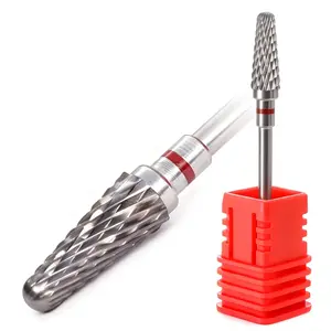 3/32" Nail Drill Bit Professional Carbide Tungsten Drills Bit,Acrylic Nail Bits,Gel Polish Remover Drills Bits,Nails Drill Tips,Suitable for Manicure Pedicure Cuticle Gel Polishing,Fine-F