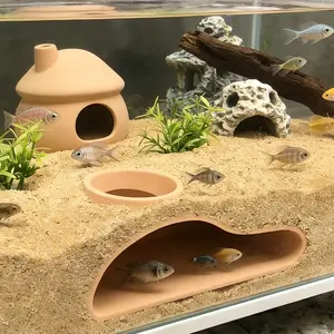 Aquarium Underground Tunnel with Natural Curves | Observe Fish And Shrimp Under The Decorative Gravel Fish Tunnel Caves | Ideal Hiding Spots for Guppies, Bettas, Coral Fish, Kuhli Loaches, Clown Loaches, Plecos, Aquarium Additions