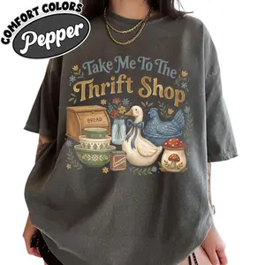 Vintage Thrift Shop Graphic Tee, Cute Duck Design, Retro Style T-shirt, Vintage Graphic Tee, Fun Thrift Store Shirt, Cottagecore Tee, Gift for Men, Gift for Women