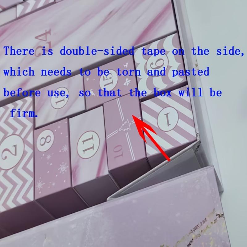 Countdown Dream Calendar Themed Gift Box, 24 Surprise Slots, Valentine's Day Heart Decoration, Holiday Decor & Gifts, Perfect Valentine's Present