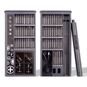 Promotion Multi-function Mini Electric Screwdriver 75 in 1 Magnetic Electronic Lithium-ion Charge Power Screwdriver Set