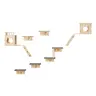 VEVOR Wood Wall Mounted Cat Shelves Set of 9 - Cat Perches with Jumping Boards, Beds, Hammocks & Tree, Up to 40 lbs Capacity for Sleeping, Playing