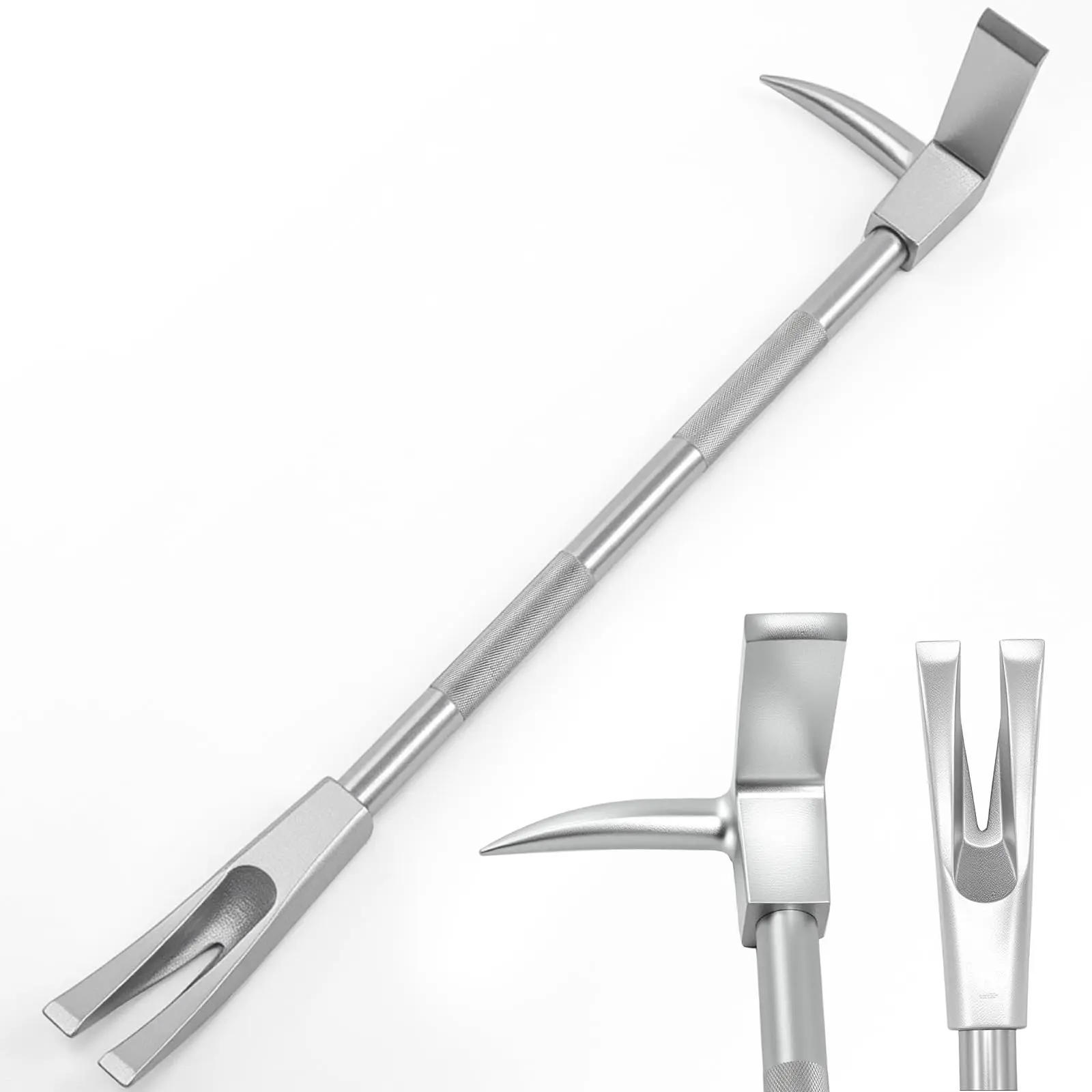 30" Halligan Bar - High-precision Carbon Steel Firefighter Halligan Forced Entry Tool For Fire Rescue, Emergency Breakthroughs, Breaching