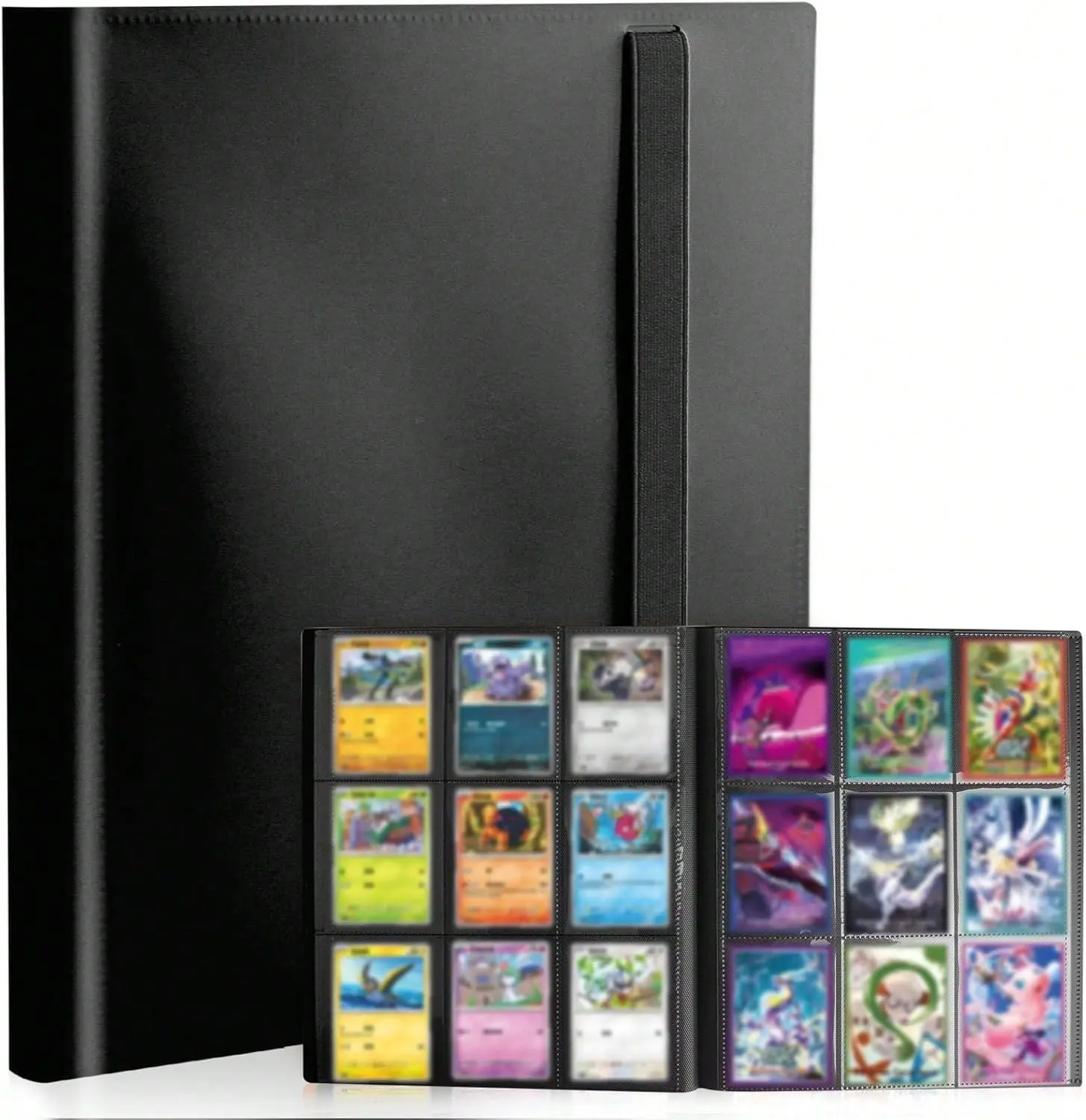 Trading Card Binder Holder, 9 Pockets Collection Card Album Sleeves for Baseball Yugioh MTG Cards, Collectable Sports Card Binder Storage Protection, 20 Pages Put up to 360 Cards