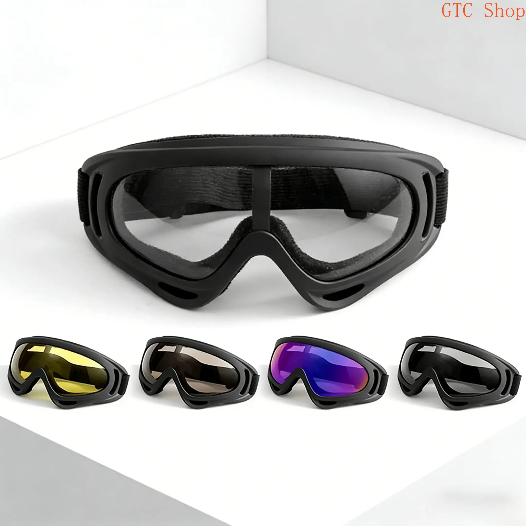Military Tactical Outdoor Goggles for Men – Explosion-Proof & Dust-Splash Protective Eyewear, Windproof Impact-Resistant Design, Ideal for Motorcycle Riding, Skiing, Hiking & Heavy-Duty Outdoor Activities