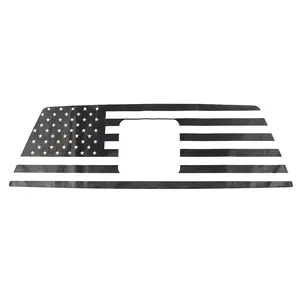 Rear Window Trim Cover, US Flag Carbon Fiber Vinyl Decal Sticker for Cars, Fit Ford F150 2015+ Trucks, Vehicle Exterior Automotive Accessory
