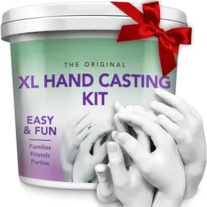 Family Hand Casting Kit – Extra Large Hand Mold Kit for Families, Casts Up to 6 Hands – Unique Family Gifts Ideas, Parents, Grandparents & Keepsake Memorial
