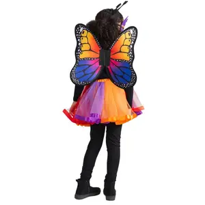 Butterfly Tutu Costume Set for Kids - Girls Butterfly Costume with Tutu, Wings, Headband & Mask - Girls Party Dress - Perfect For Halloween, Birthday, Pretend Play & Costume Party