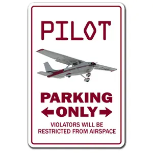 SignMission  8 x 12 in. Pilot Parking Sign