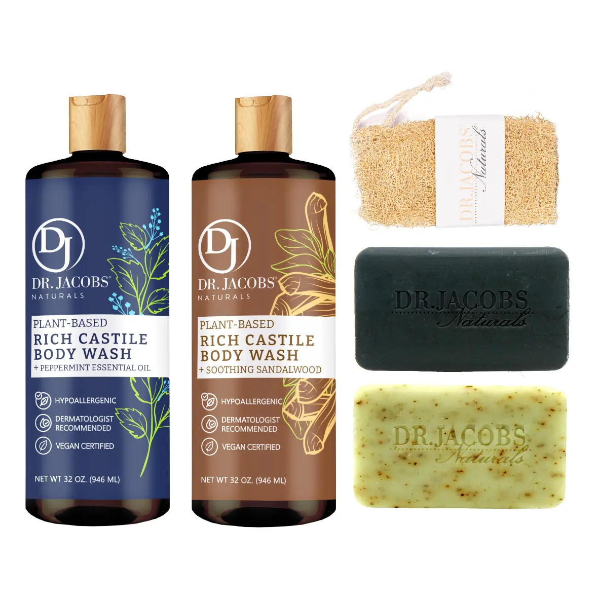 Gift Set Body Wash and Bar Soap Pure Castile Soap