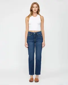 Super High Rise Wedge Straight Leg Jeans