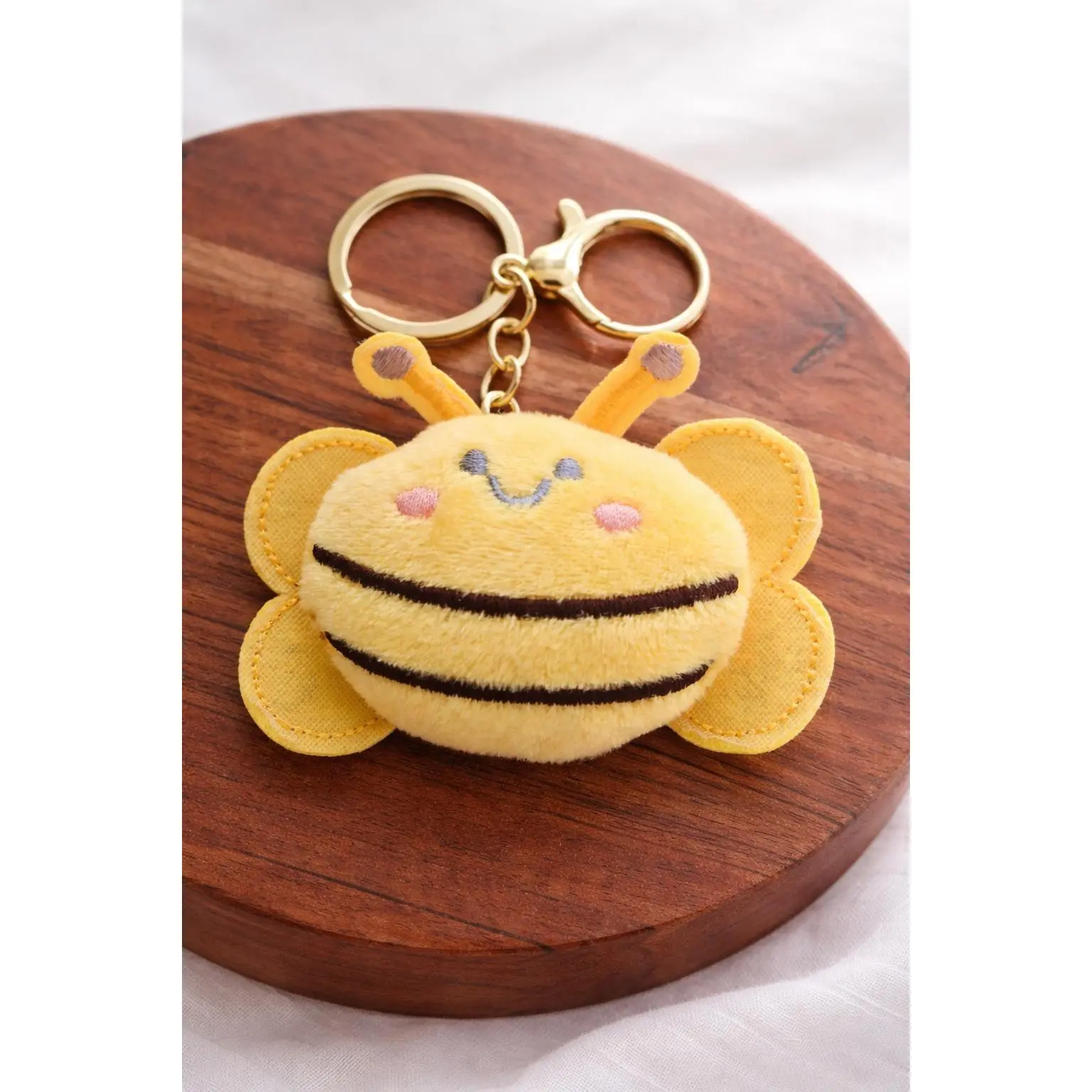 Plush Bumblebee Keychain