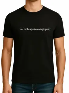 Limited Edition Men’s Text T-Shirt – Black | Slim Fit | Crew Neck | Soft Poly-Cotton