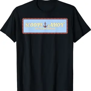 Netflix Stranger Things Scoops Ahoy Ice Cream Parlor Logo T-shirt