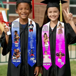 Personalized Kids Graduation Stole, Custom Photo Preschool Kindergarten Sash, Class of 2026 Keepsake