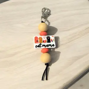 Cat Mama Keychain- Handmade de