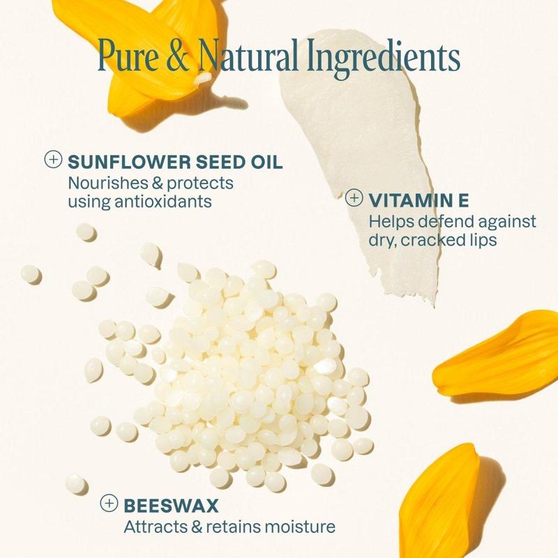 Cliganic Fresh Picked Organic Lip Balm Set with Beeswax and Sunflower Oil Skincare Moisturizing Comfort