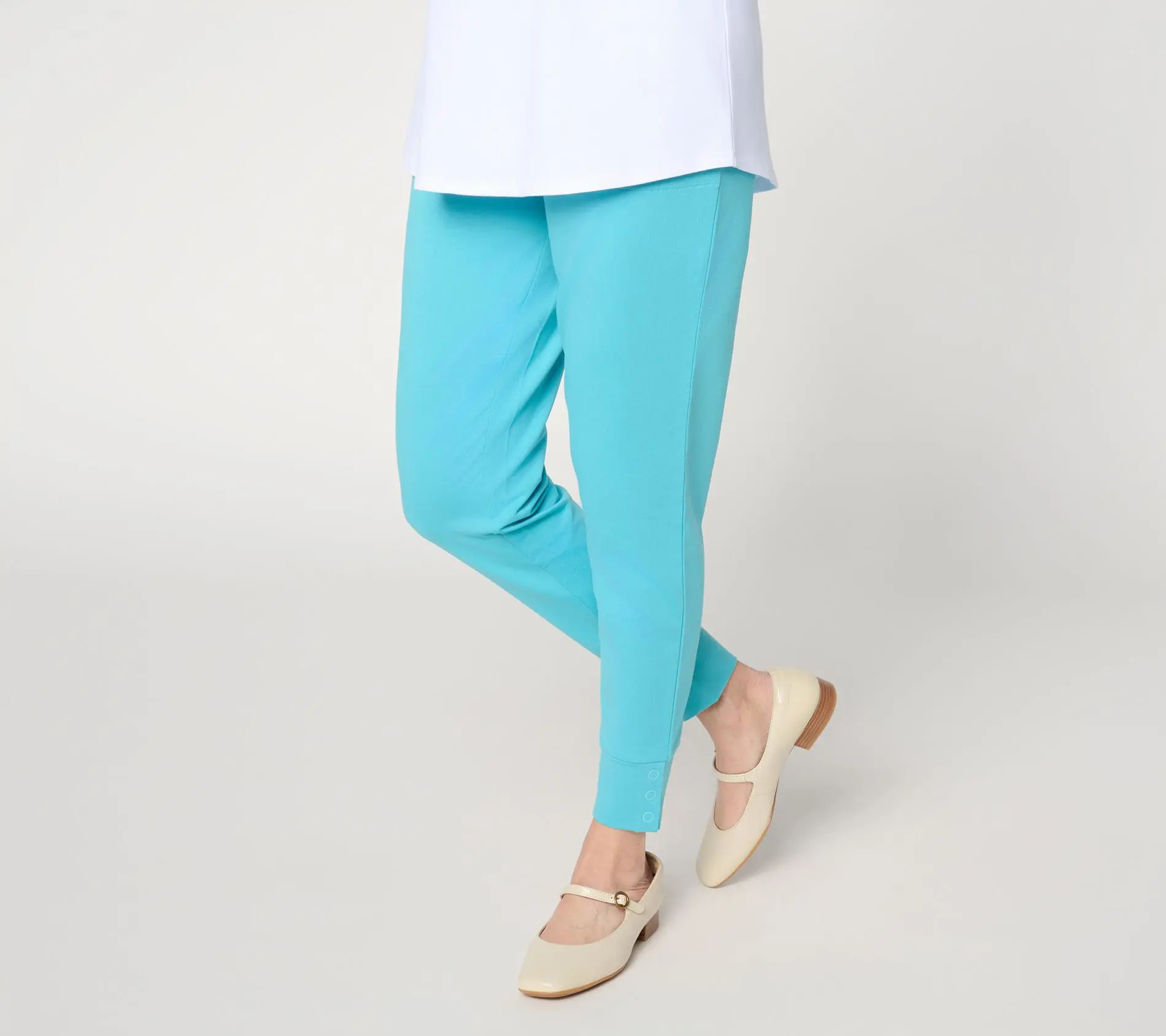 Denim & Co. Active Petite French Terry Pull-On Joggers