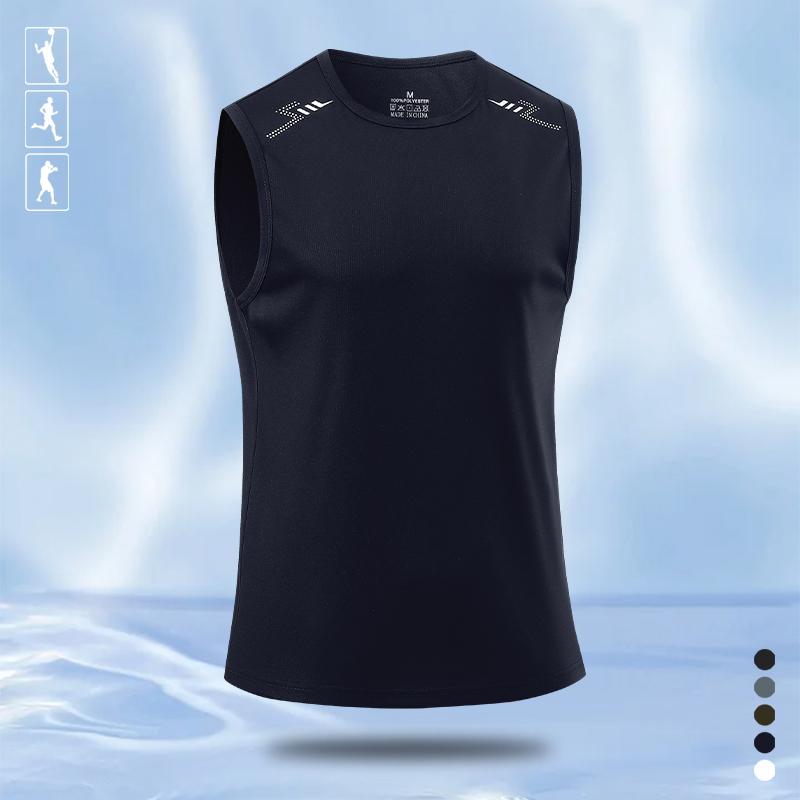 4PCS, Men's Graphic Athletic Tank Tops, Moisture Wicking Quick-Drying Gym Training Vest, Summer Sports Activewear Performance Muscle Shirts