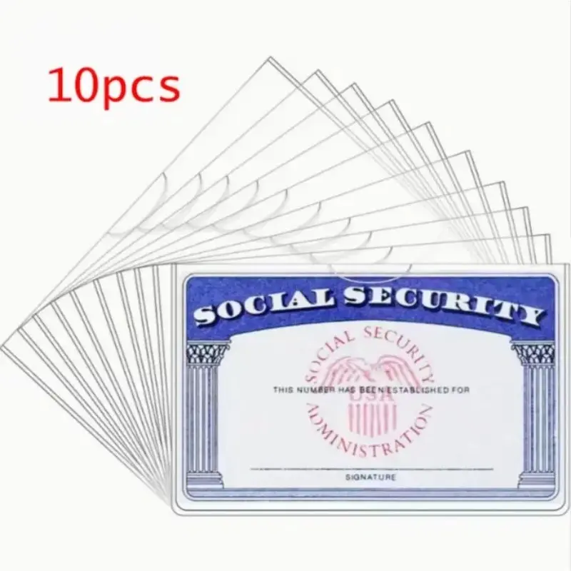 10 Durable PVC Card Protectors Holder, Card Organizer for Health Insurance, Credit Cards and Driver's License, Safe Document Protection Set