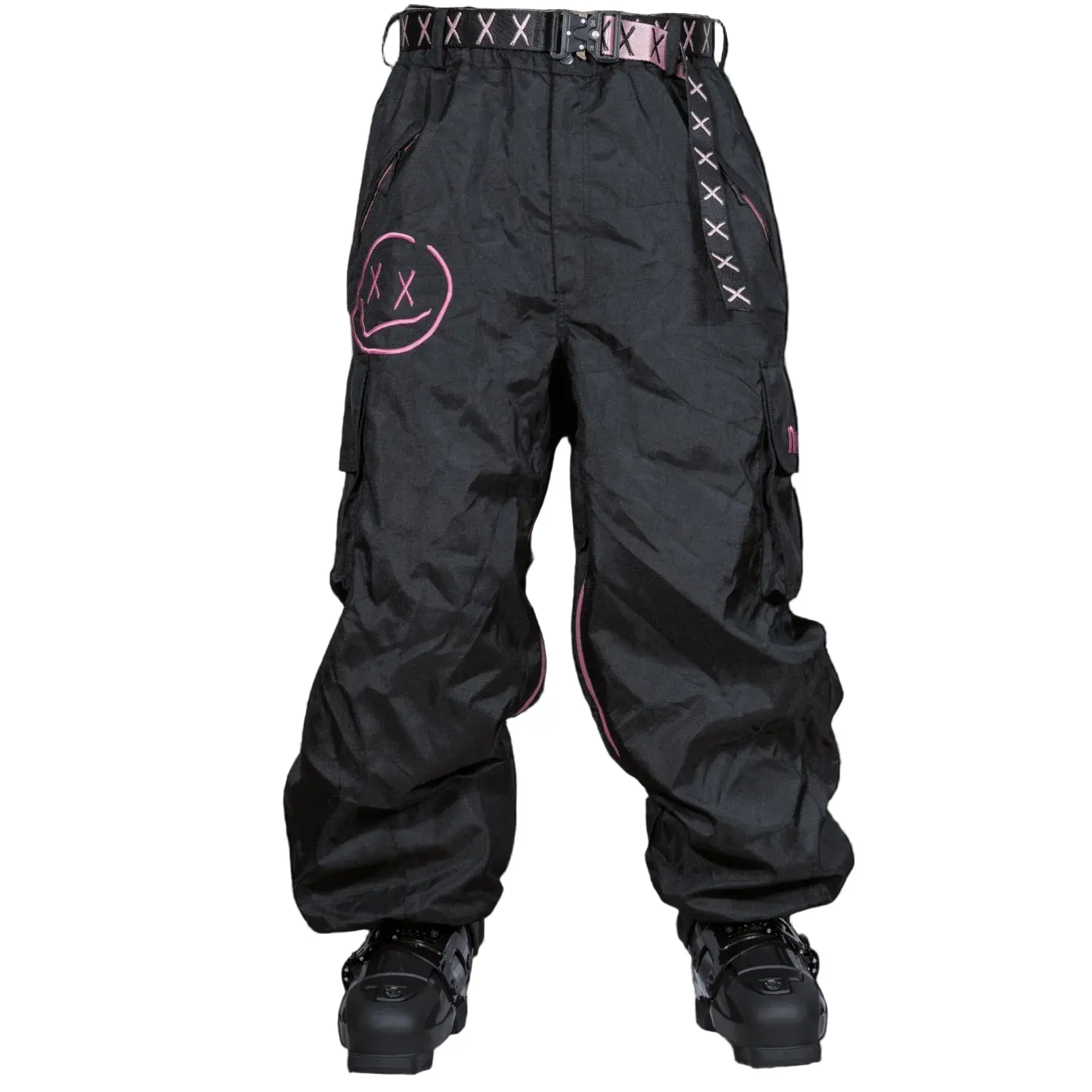 Numbskull Slacker Baggy Snow Pant 2.0 - Black/Pink