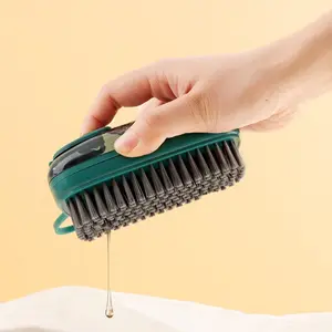 Multi-Functional Hydraulic Cleaning Brush, Automatic Liquid Addition, Soft and Hard Bristles, Home Use, Shoe and Pot Cleaner
